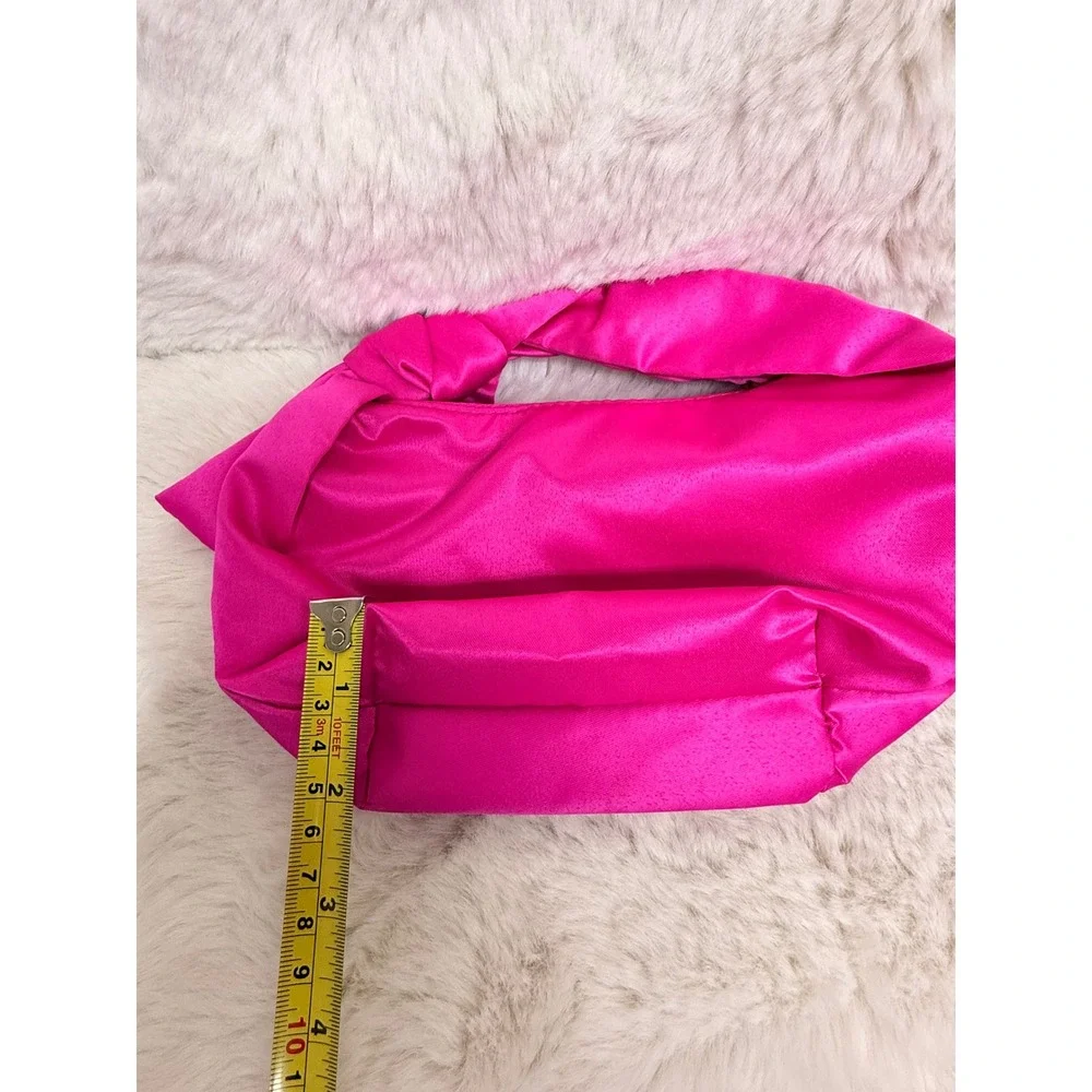 Estee‎ Lauder Breast Cancer Awareness Pink Satin Bow Cosmetic Bag Hot Pink New